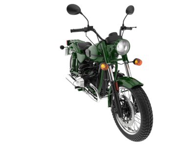 Motorcycle isolated on white background. 3d rendering - illustration