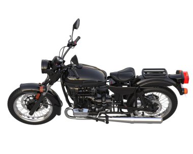 Motorcycle isolated on white background. 3d rendering - illustration