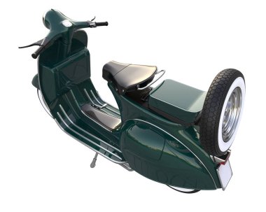 Scooter isolated on white background. 3d rendering - illustration