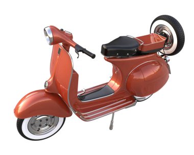 Scooter isolated on white background. 3d rendering - illustration