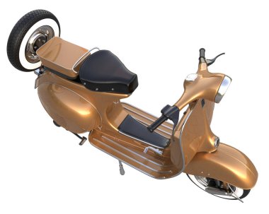 Scooter isolated on white background. 3d rendering - illustration