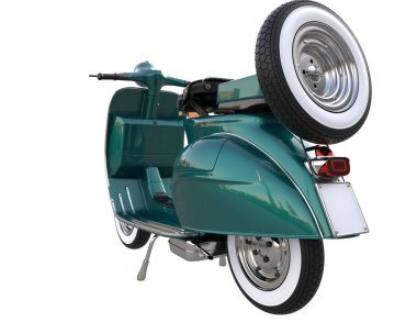 Scooter isolated on white background. 3d rendering - illustration