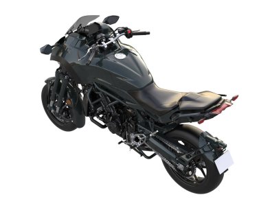 Motosiklet arka planda izole edilmiş. 3d görüntüleme - illüstrasyon
