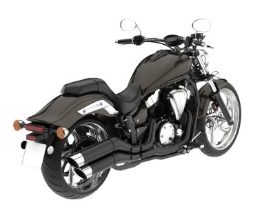 Motosiklet arka planda izole edilmiş. 3d görüntüleme - illüstrasyon