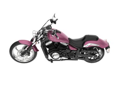 Motosiklet arka planda izole edilmiş. 3d görüntüleme - illüstrasyon