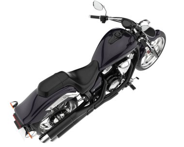 Motosiklet arka planda izole edilmiş. 3d görüntüleme - illüstrasyon