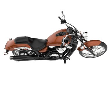 Motosiklet arka planda izole edilmiş. 3d görüntüleme - illüstrasyon