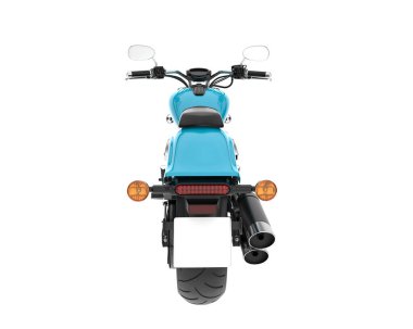 Motosiklet arka planda izole edilmiş. 3d görüntüleme - illüstrasyon