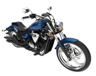 Motosiklet arka planda izole edilmiş. 3d görüntüleme - illüstrasyon