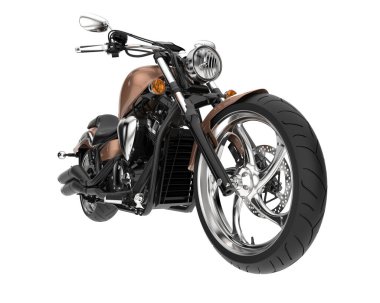 Motosiklet arka planda izole edilmiş. 3d görüntüleme - illüstrasyon