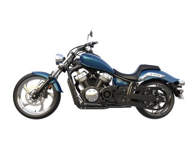 Motosiklet arka planda izole edilmiş. 3d görüntüleme - illüstrasyon