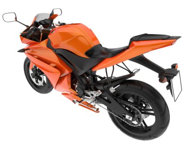 Motorcycle isolated on white background. 3d rendering - illustration