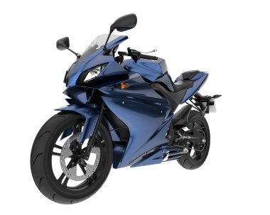 Motorcycle isolated on white background. 3d rendering - illustration