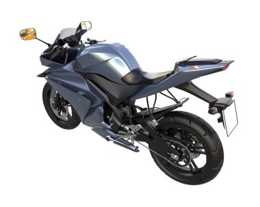 Motorcycle isolated on white background. 3d rendering - illustration