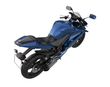 Motorcycle isolated on white background. 3d rendering - illustration