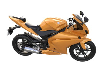 Motorcycle isolated on white background. 3d rendering - illustration