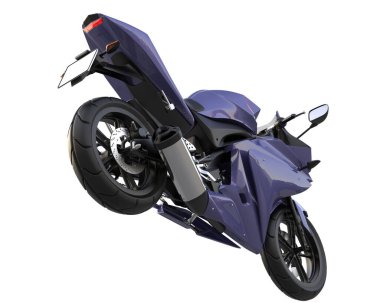 Motorcycle isolated on white background. 3d rendering - illustration