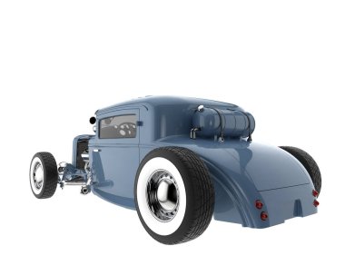 Muscle car isolated on white background. 3d rendering - illustration