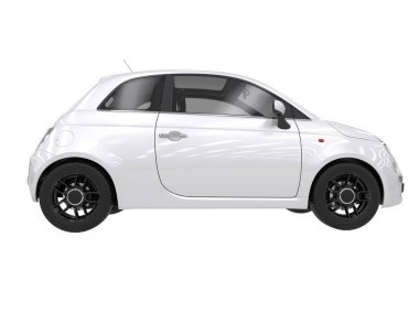 Modern car isolated on white background. 3d rendering - illustration