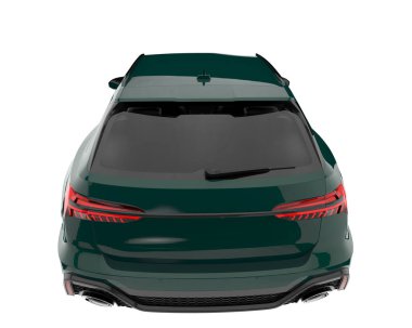 Modern car isolated on white background. 3d rendering - illustration