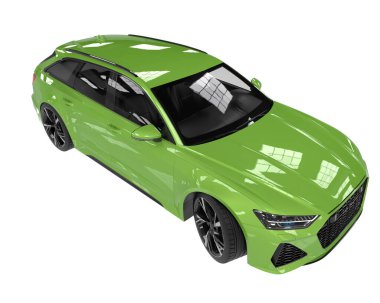 Modern car isolated on white background. 3d rendering - illustration