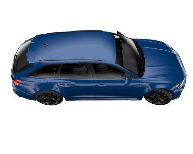 Modern car isolated on white background. 3d rendering - illustration