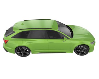 Modern car isolated on white background. 3d rendering - illustration