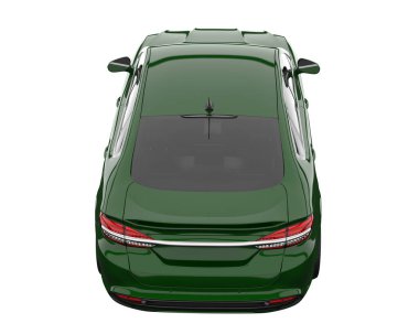 Modern car isolated on white background. 3d rendering - illustration