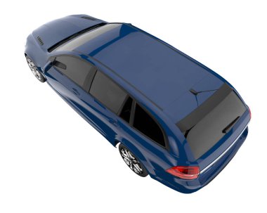 Modern car isolated on white background. 3d rendering - illustration