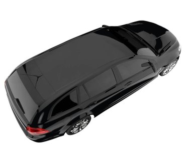 Modern car isolated on white background. 3d rendering - illustration