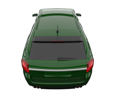 Modern car isolated on white background. 3d rendering - illustration