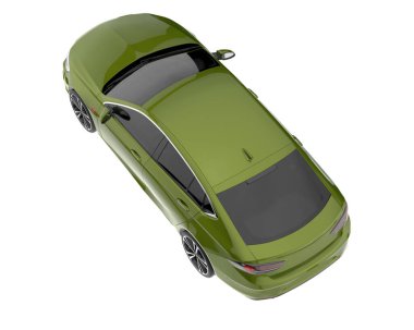 Modern car isolated on white background. 3d rendering - illustration