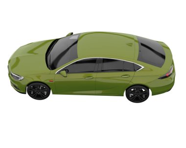 Modern car isolated on white background. 3d rendering - illustration