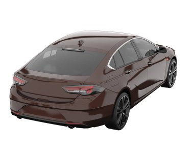 Modern car isolated on white background. 3d rendering - illustration