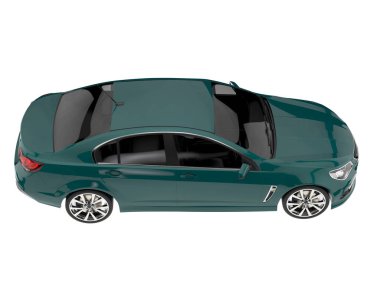 Modern car isolated on white background. 3d rendering - illustration