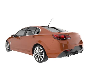 Modern car isolated on white background. 3d rendering - illustration