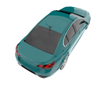 Modern car isolated on white background. 3d rendering - illustration