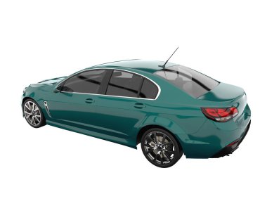 Modern car isolated on white background. 3d rendering - illustration