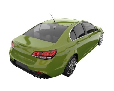 Modern car isolated on white background. 3d rendering - illustration