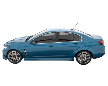 Modern car isolated on white background. 3d rendering - illustration