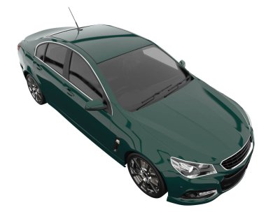 Modern car isolated on white background. 3d rendering - illustration