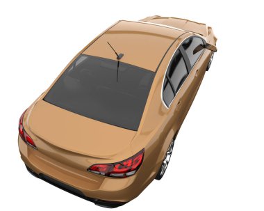 Modern car isolated on white background. 3d rendering - illustration