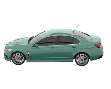 Modern car isolated on white background. 3d rendering - illustration