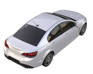 Modern car isolated on white background. 3d rendering - illustration