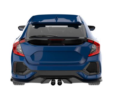 Modern car isolated on white background. 3d rendering - illustration