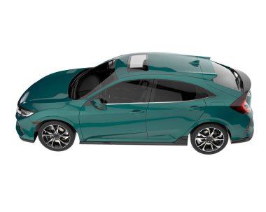Modern car isolated on white background. 3d rendering - illustration