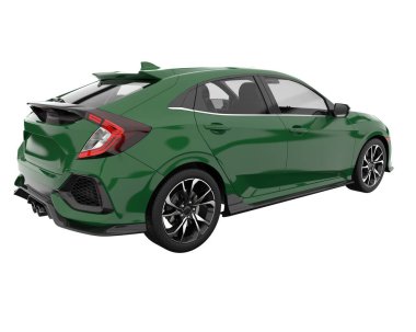 Modern car isolated on white background. 3d rendering - illustration