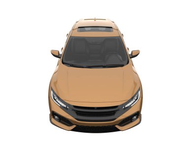 Modern car isolated on white background. 3d rendering - illustration