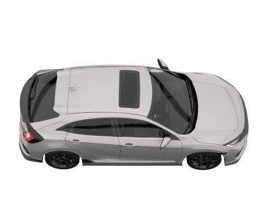 Modern car isolated on white background. 3d rendering - illustration