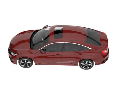 Modern car isolated on white background. 3d rendering - illustration